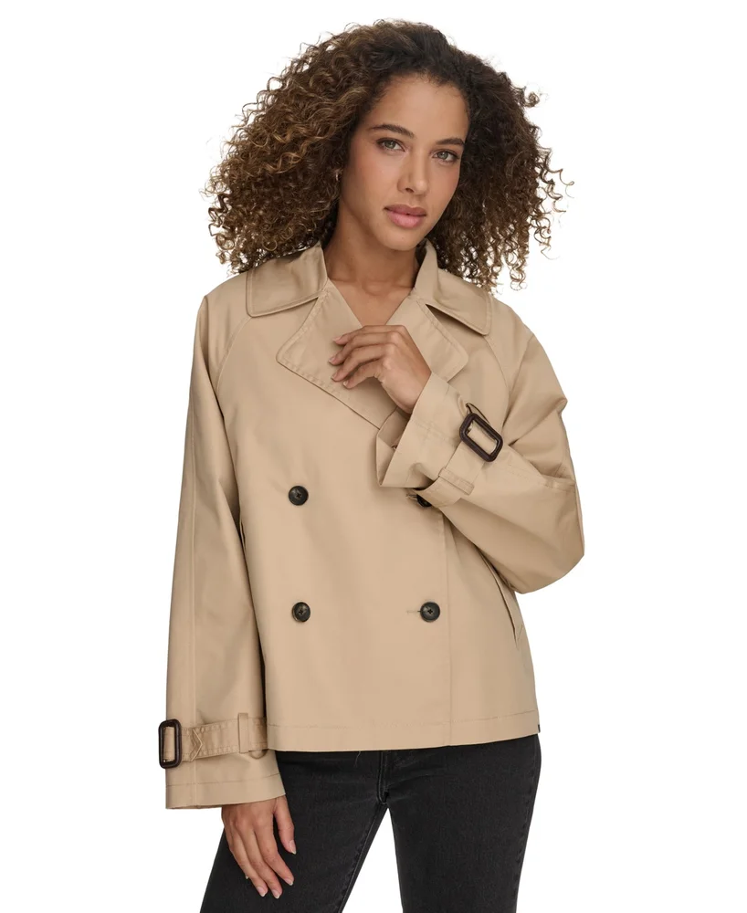 Regular Short Double Breasted Trench Coat