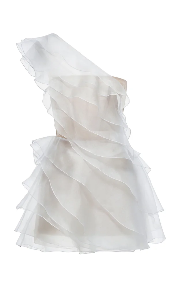 Ruffled One-Shoulder Mini Dress