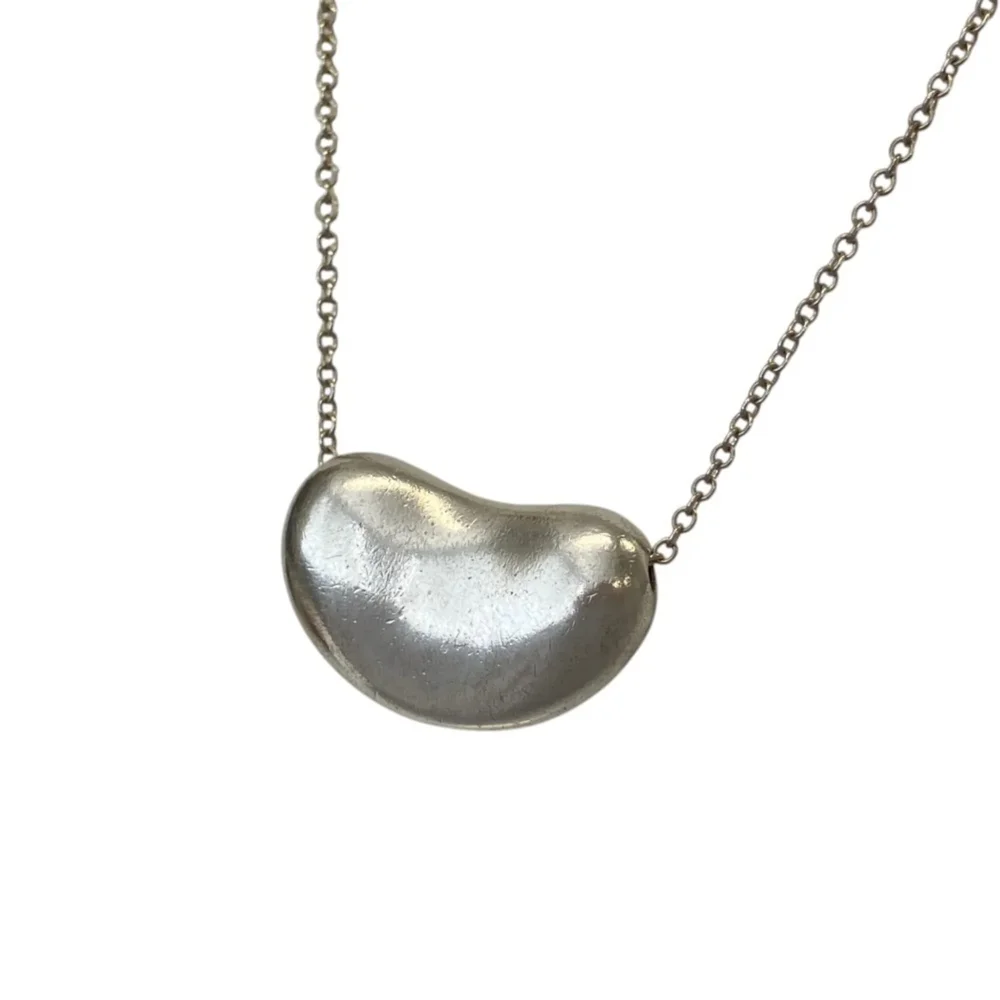 Pre-Owned Elsa Peretti Bean Pendant Necklace in Sterling Silver, 10mm