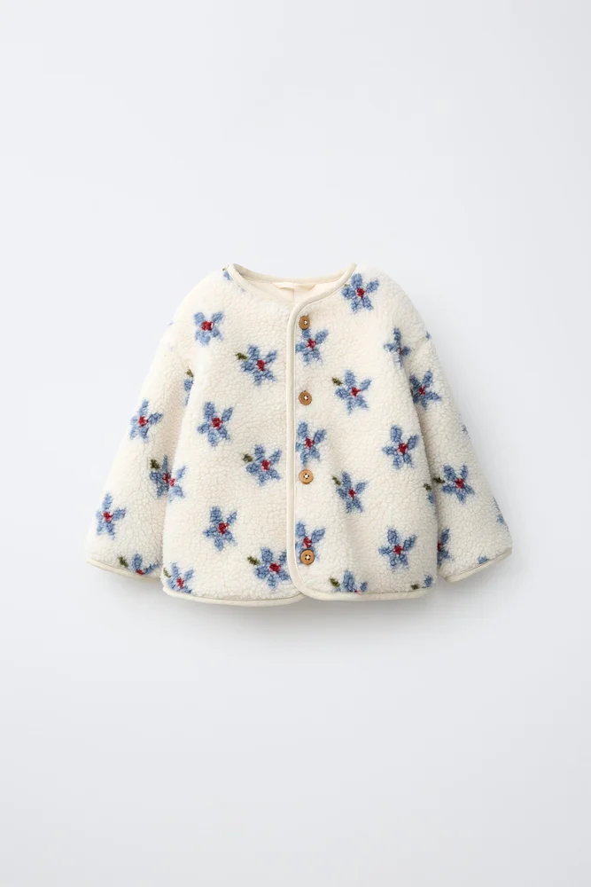 Floral Shearling Jacket