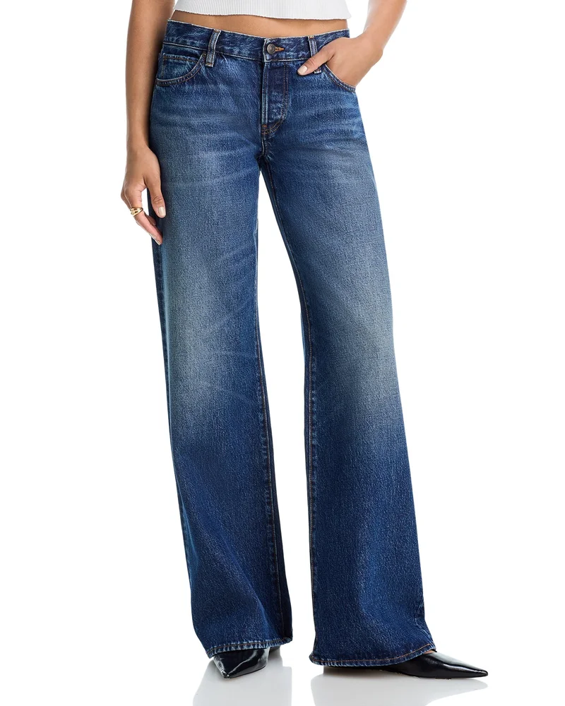 Amelia Gray Low Rise Wide Leg Jeans in Tolerate