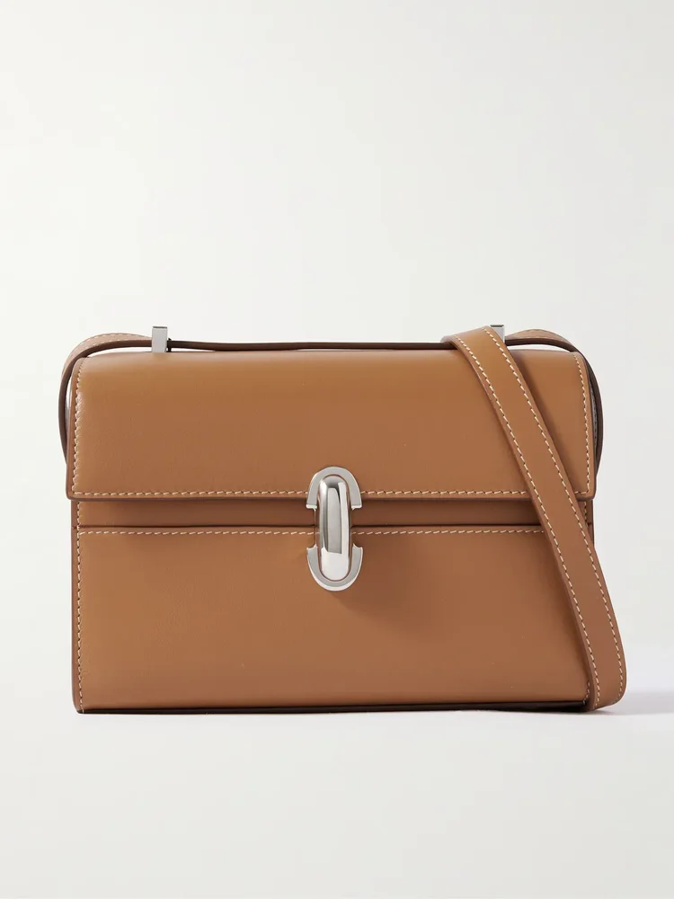 Symmetry leather tote
