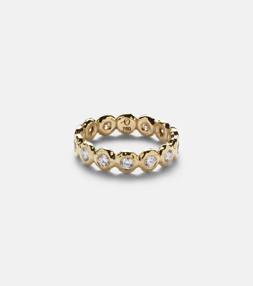 Nesting Gem 18kt gold eternity ring with diamonds