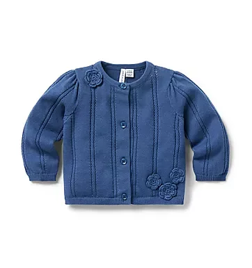Baby Crochet Flower Cardigan