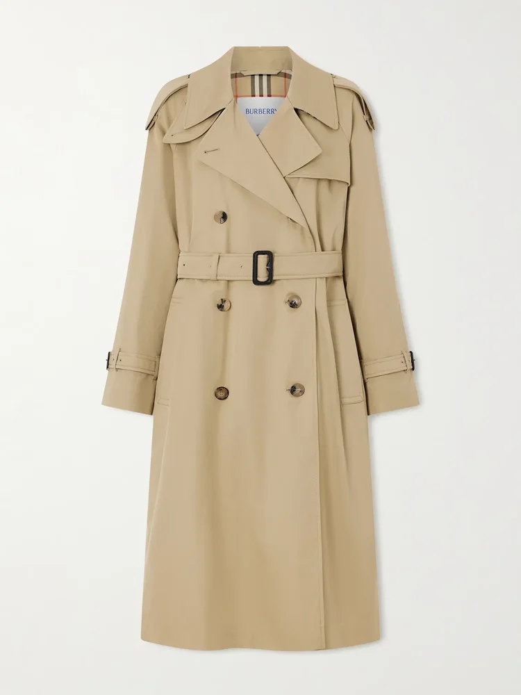Castleford double-breasted belted cotton-gabardine trench coat