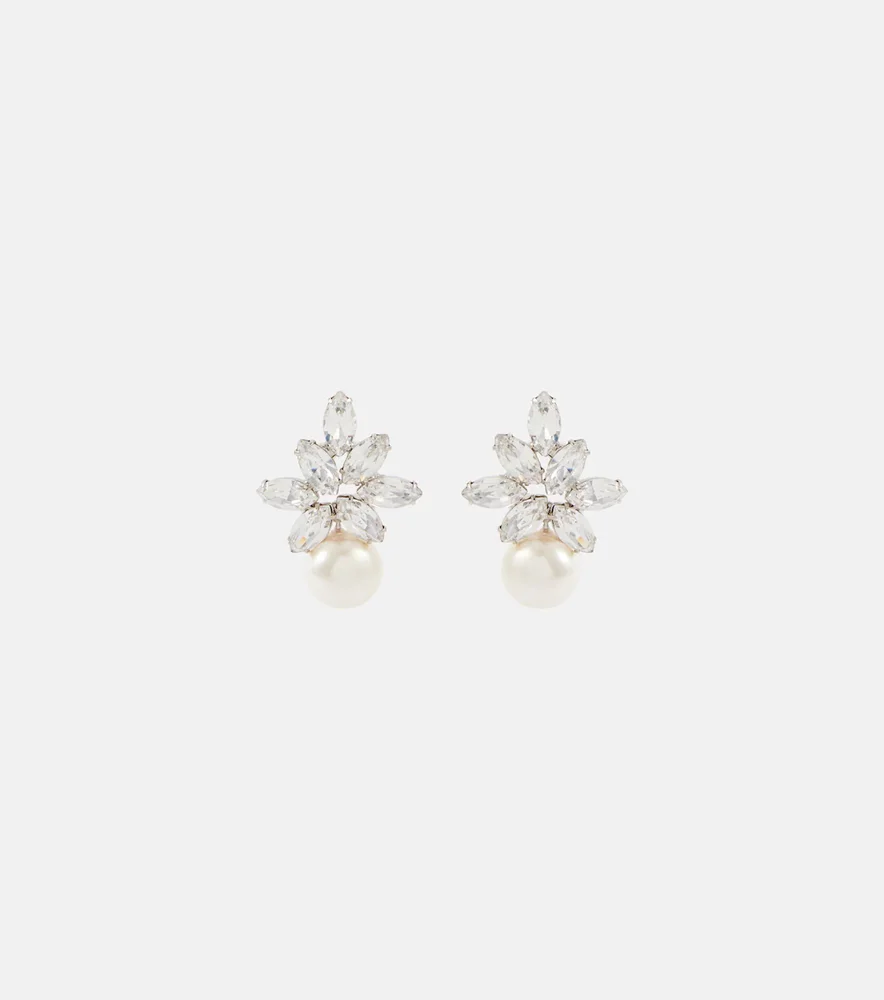 Liza embellished faux pearl earrings