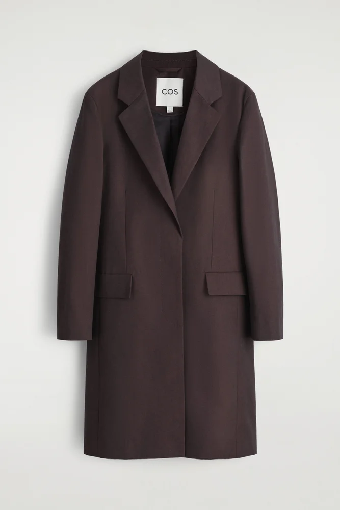 Tailored Cotton Long Coat