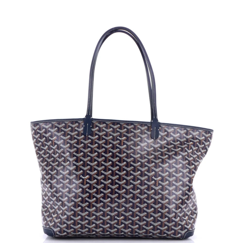 Pre-Owned Artois Tote Coated Canvas MM in Navy Blue