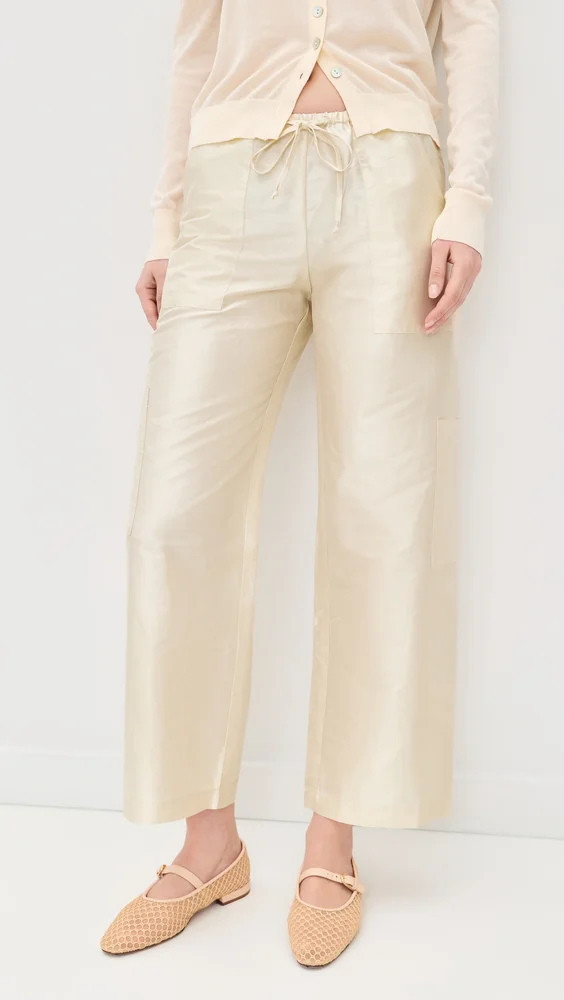 The Taffeta Drawstring Cargo Pants
