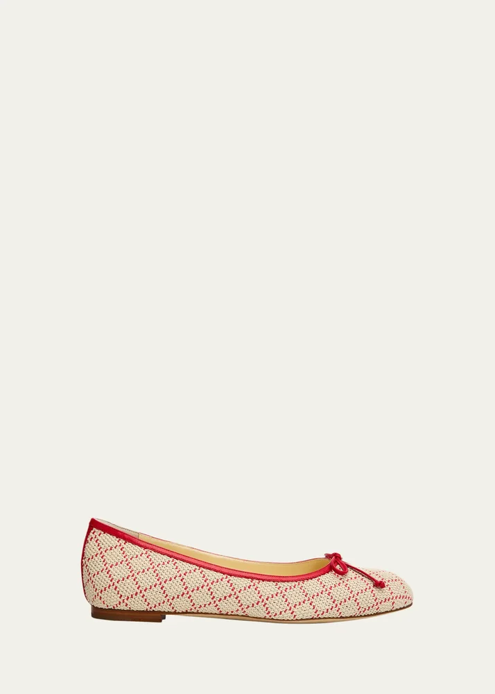 Verallim Raffia Ballerina Flats