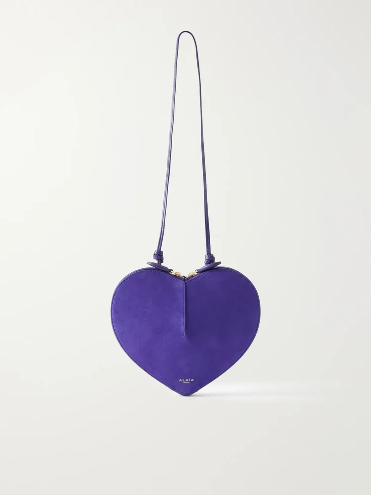 Le Coeur suede and leather shoulder bag