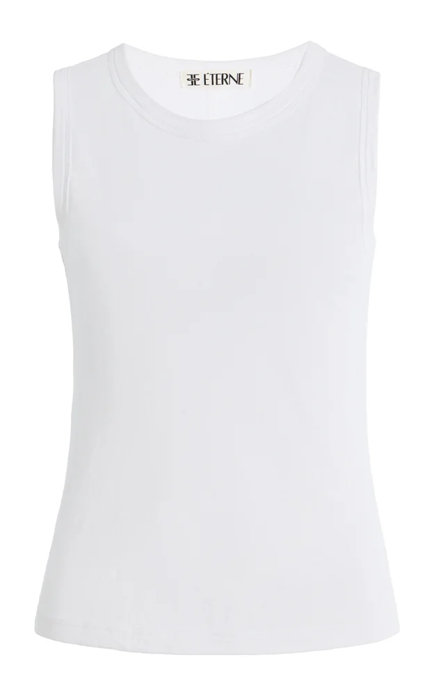 Fitted Cotton-Modal Muscle Tank Top