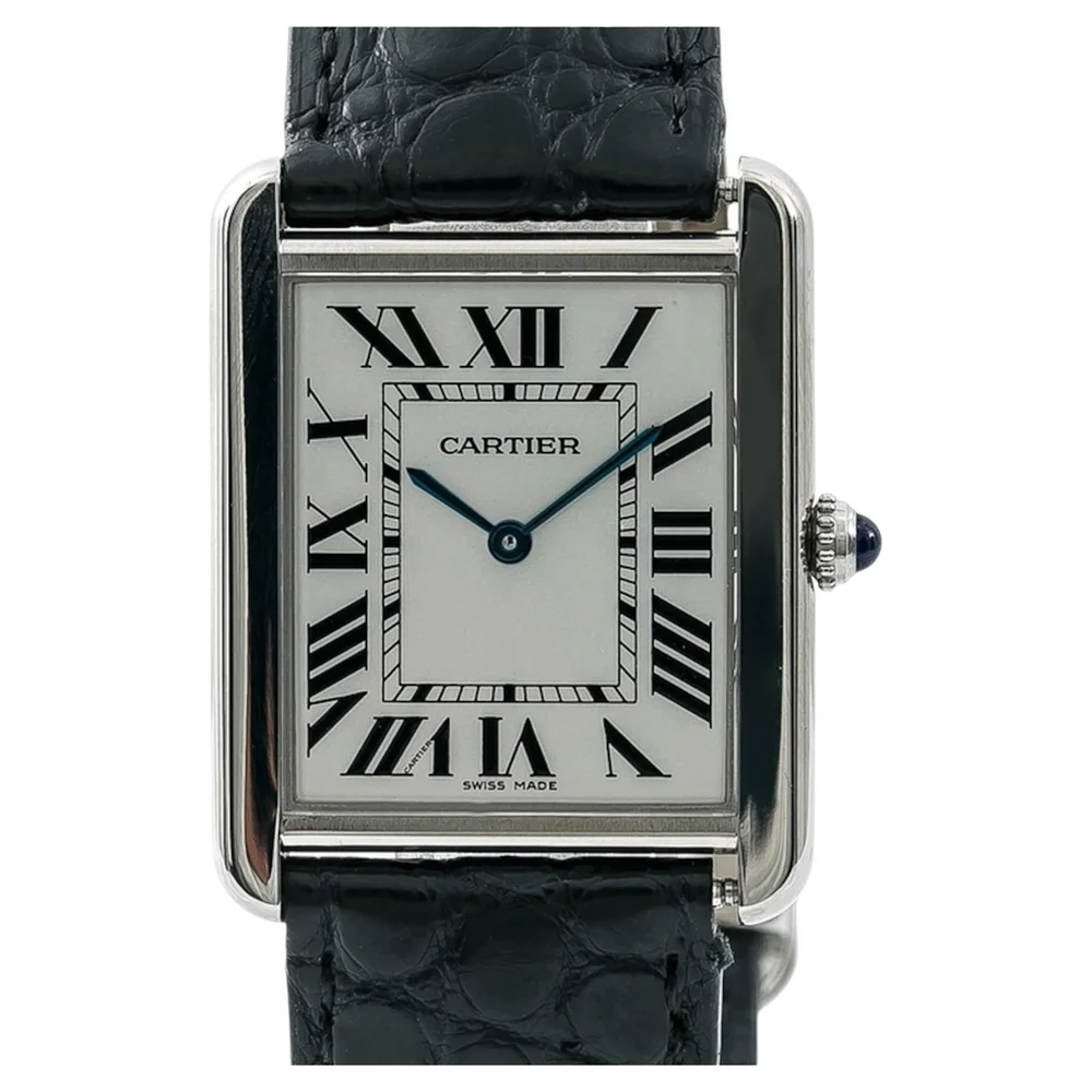 Pre-Owned Tank Solo W1018355 Stainless Steel White Dial