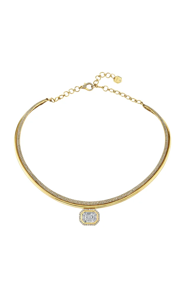 18K Yellow Gold Diamond Necklace