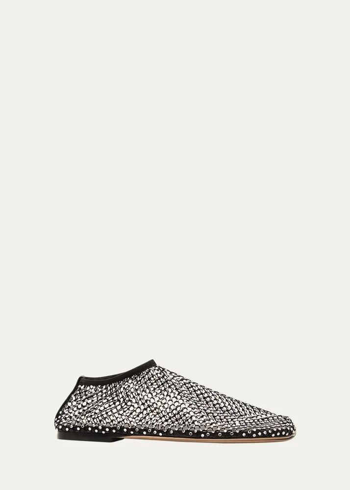 Minette Crystal Net Ballerina Flats