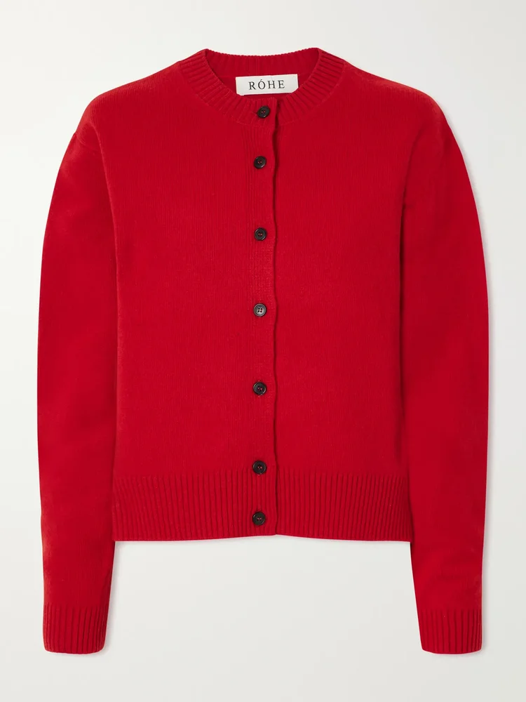 Merino wool-blend cardigan