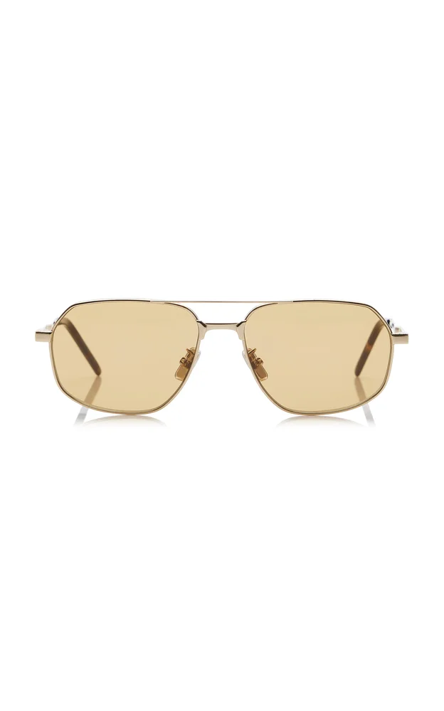 One Aviator-Frame Metal Sunglasses