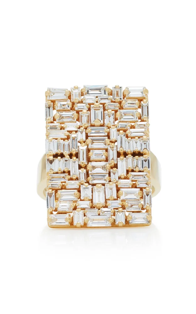 White Diamond Baguette Ring