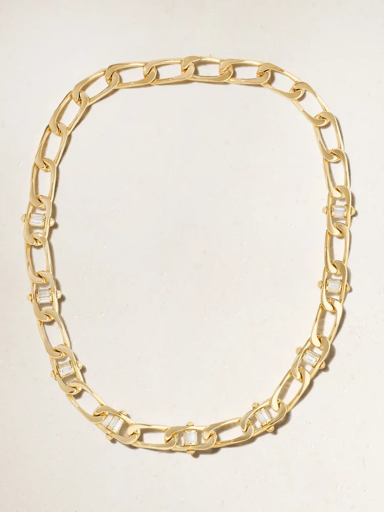 18-karat gold diamond necklace