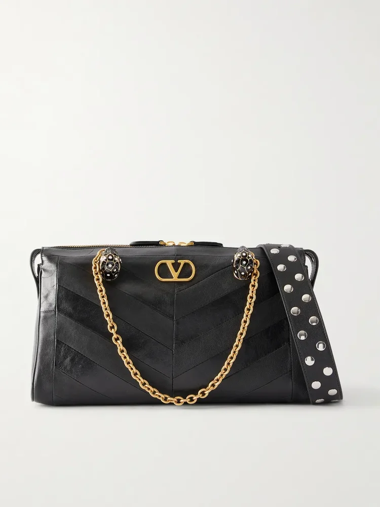 Panthea embellished leather medium shoulder bag