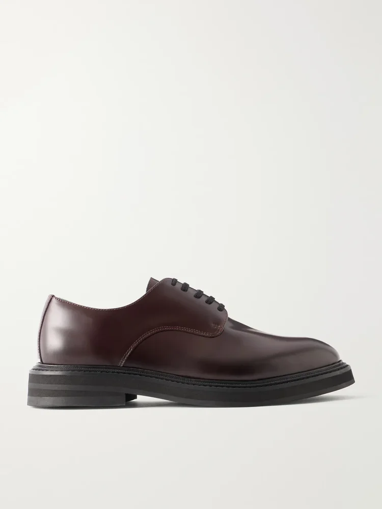 Officer Polished-Leather Derby Shoes