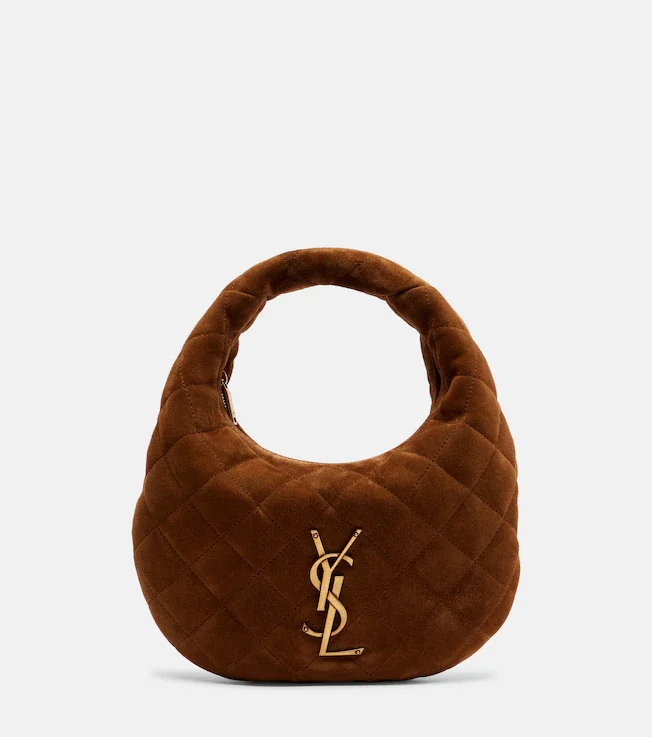 Icarino Baby quilted suede top-handle bag