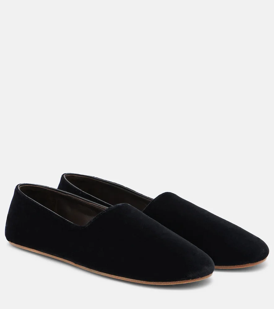 Ponti velvet slip-on shoes
