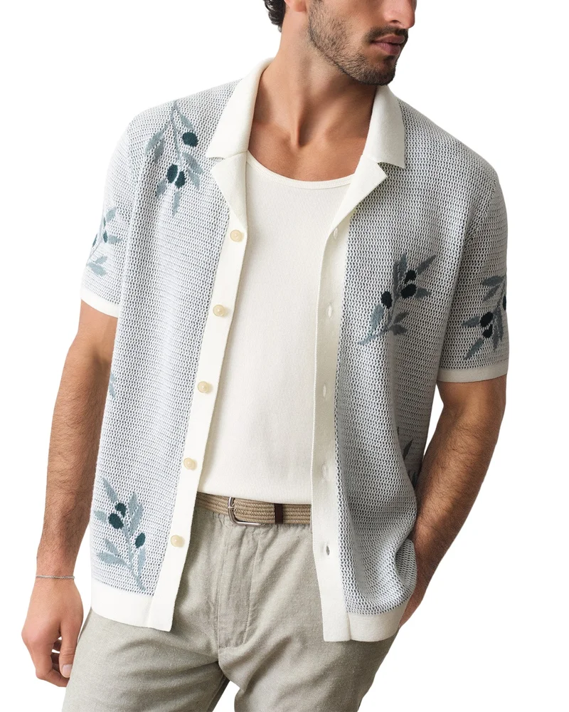 Olivo Floral Graphic Resort Sweater Shirt