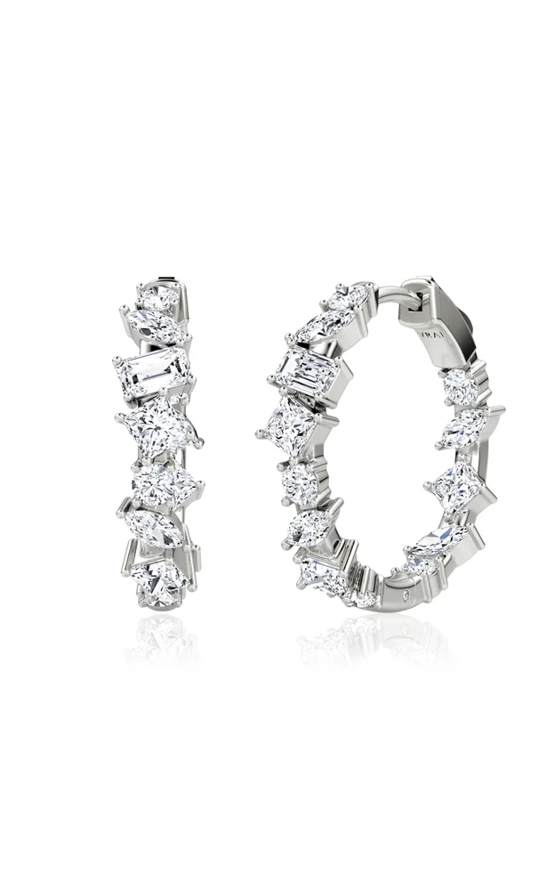 14K White Gold Lab-Grown Diamond Earrings