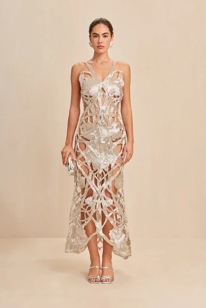Sita Gown in Silver