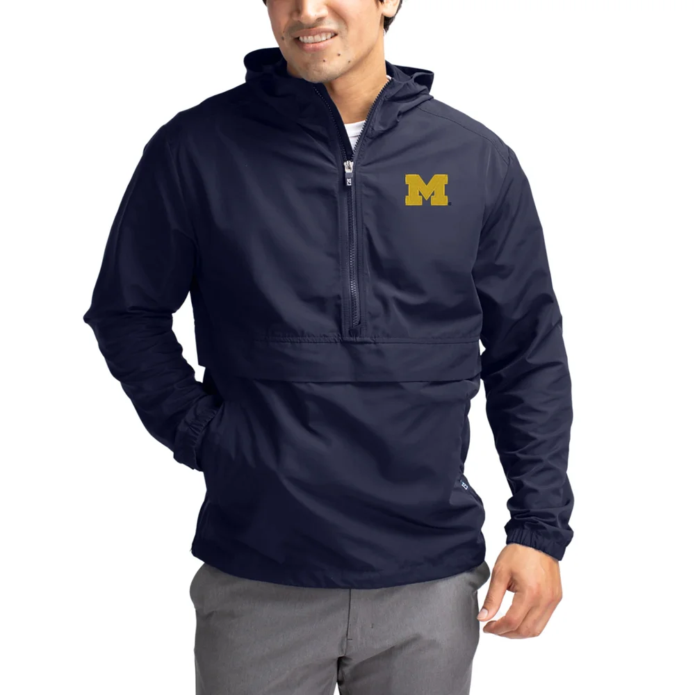 Navy Michigan Charter Eco Recycled Half-Zip Anorak Jacket