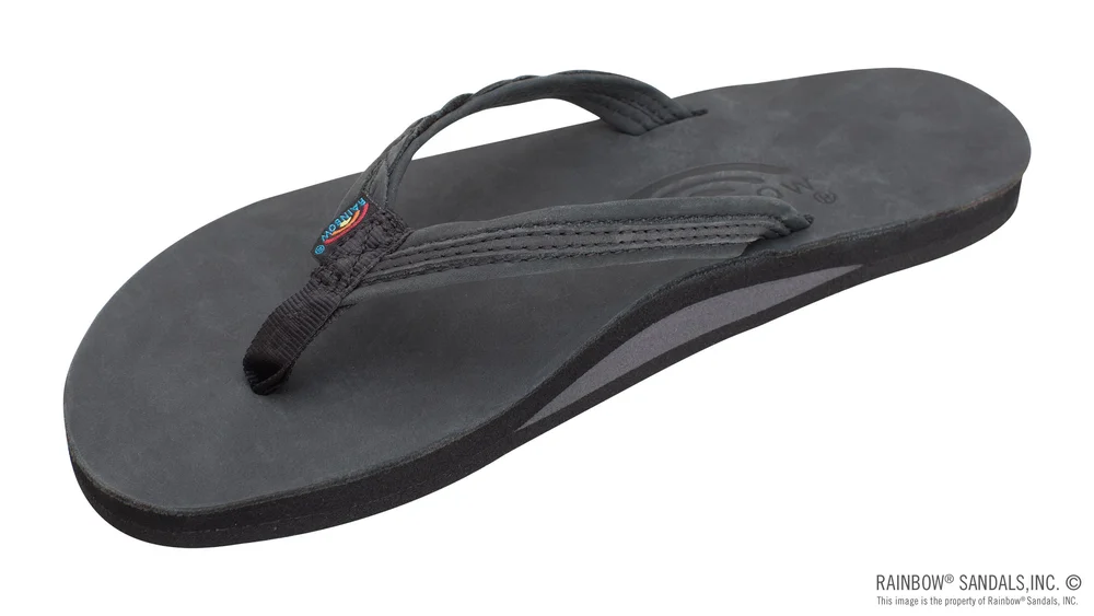The Madison – Single Layer Arch Support with a Braid on a 1/2" Narrow Rolled Strap (Premier Black)