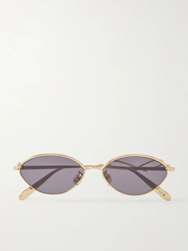 Dior Bow R1U gold-tone round-frame sunglasses