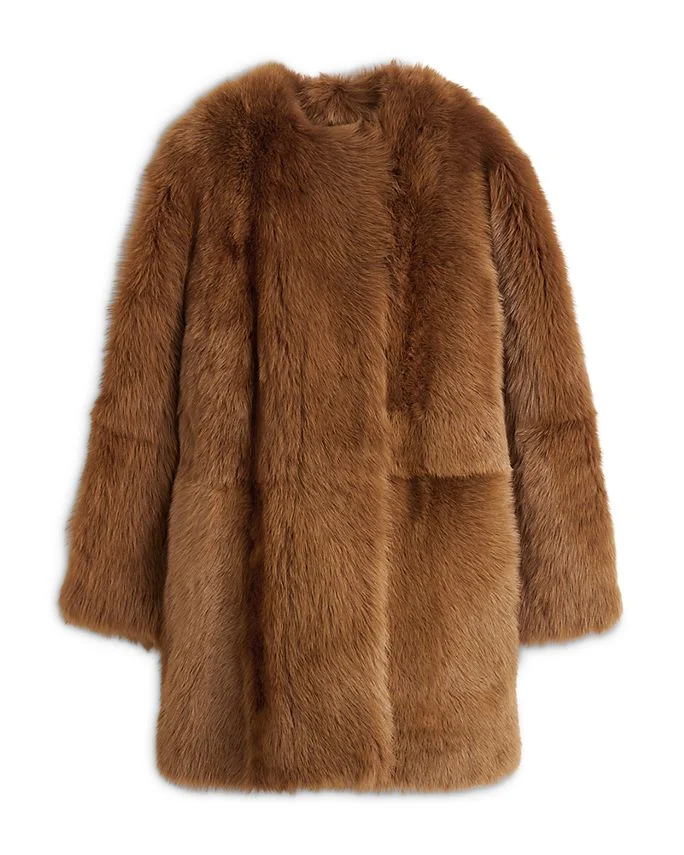 Silky Shearling Coat