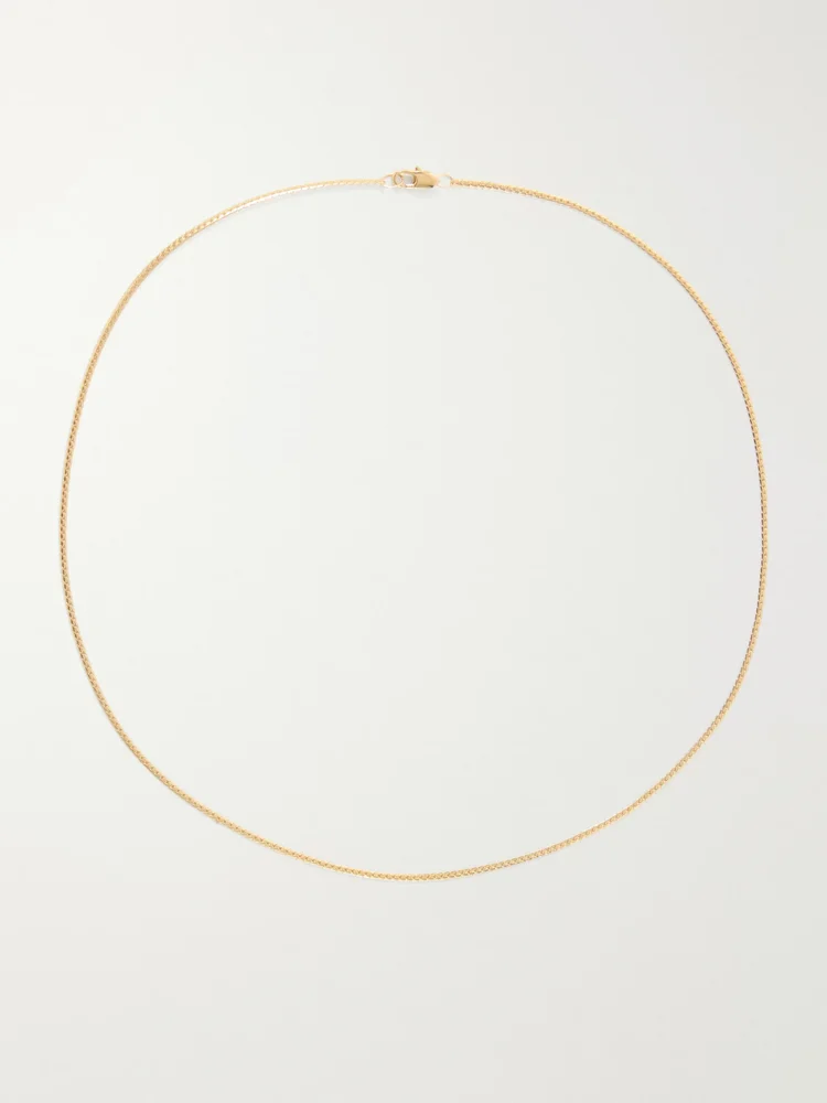 Mini Omega 18-karat gold-plated necklace
