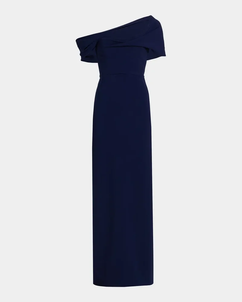 Draped Off-Shoulder Gown