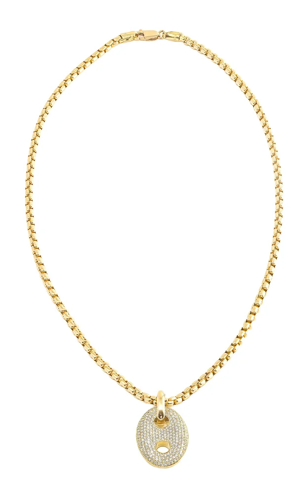 18K Yellow Gold Diamond Necklace
