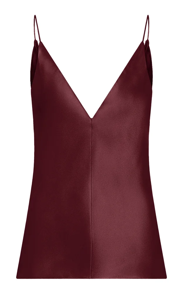 Maria Silk Satin Tank Top