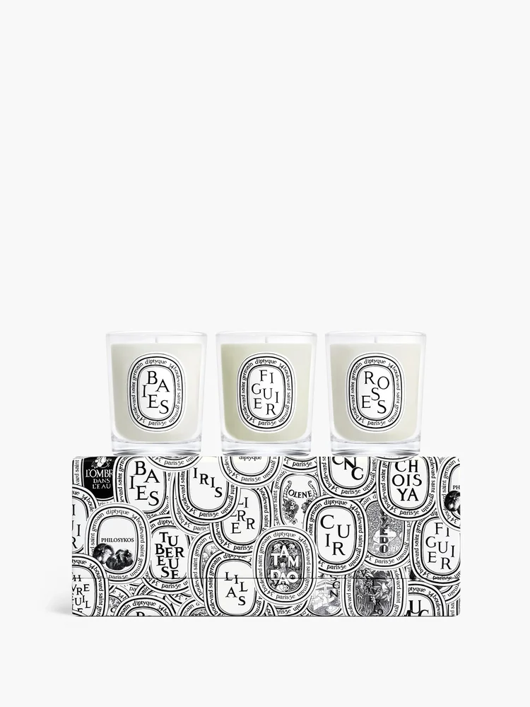 Set of 3 small candles, Pre-composed