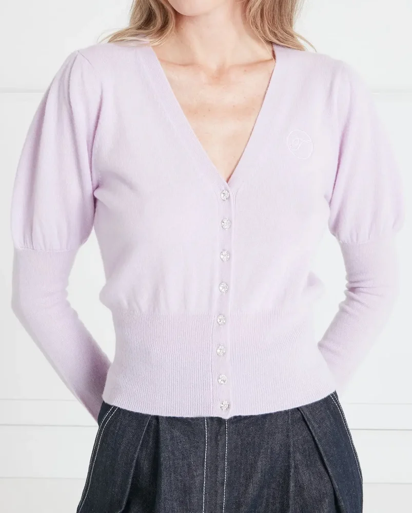 Tonal T-Logo Cardigan