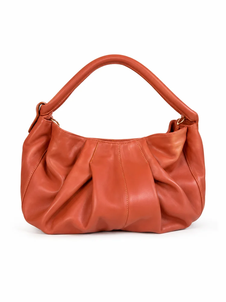 Liora Sculptural Leather Shoulder Bag