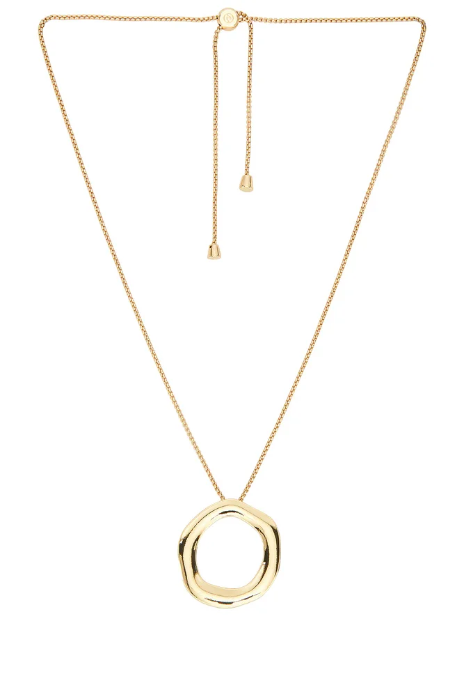 Open Circle Adjustable Chain Necklace