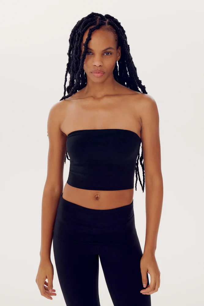 Hazel Airweight Crop Bandeau - Black