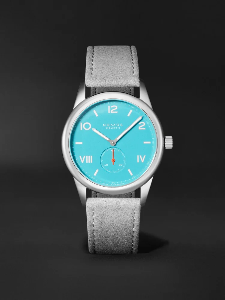 Club Campus Hand-Wound 38.5mm Stainless Steel and Suede Watch