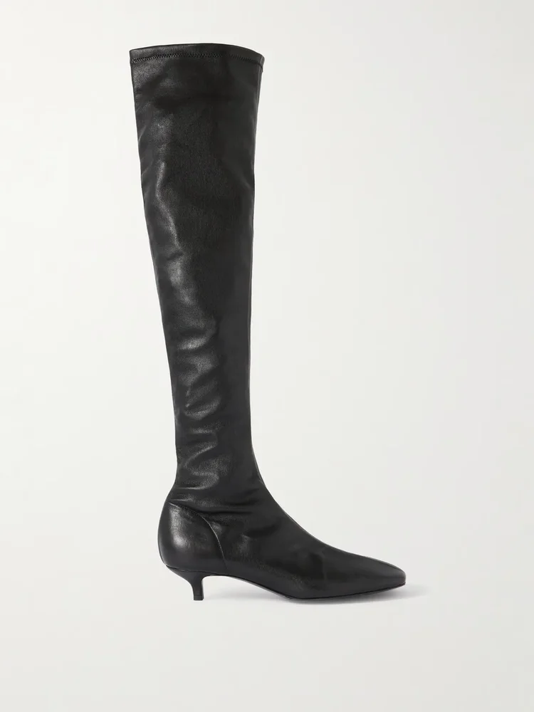 leather knee boots