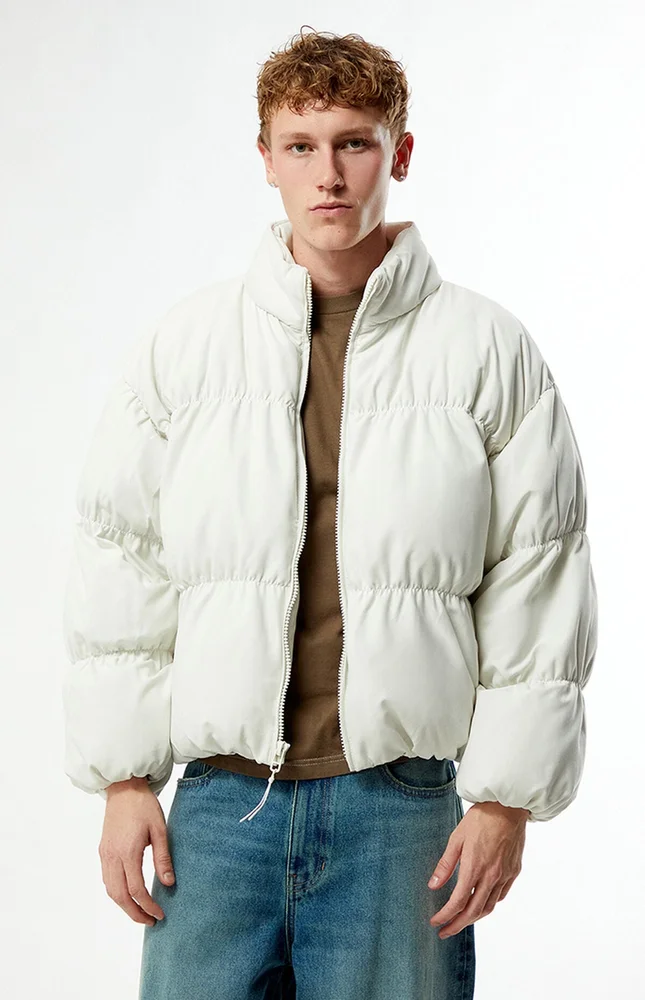 Cream 83 Channel Puffer Jacket