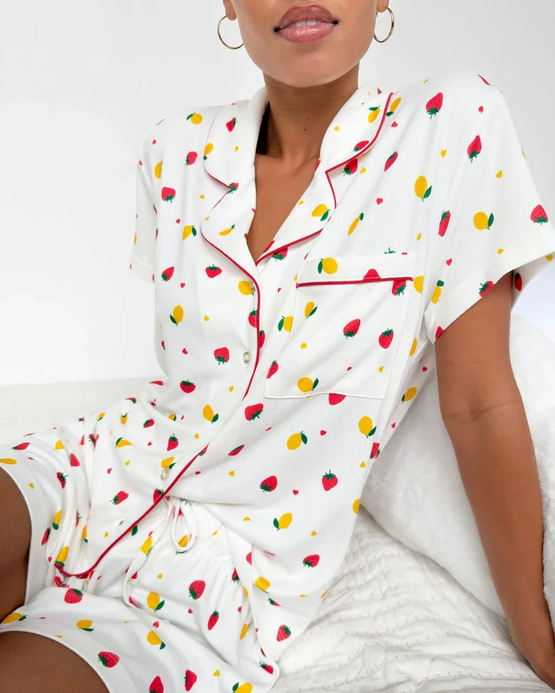 Splendid Strawberry Lemonade Flora Pillowsoft Short Set