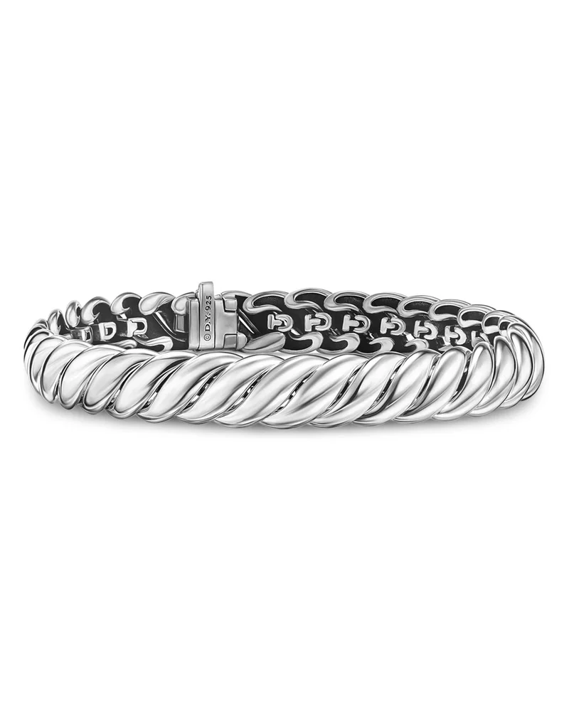 Sculptured Cable Bangle in Sterling Silver