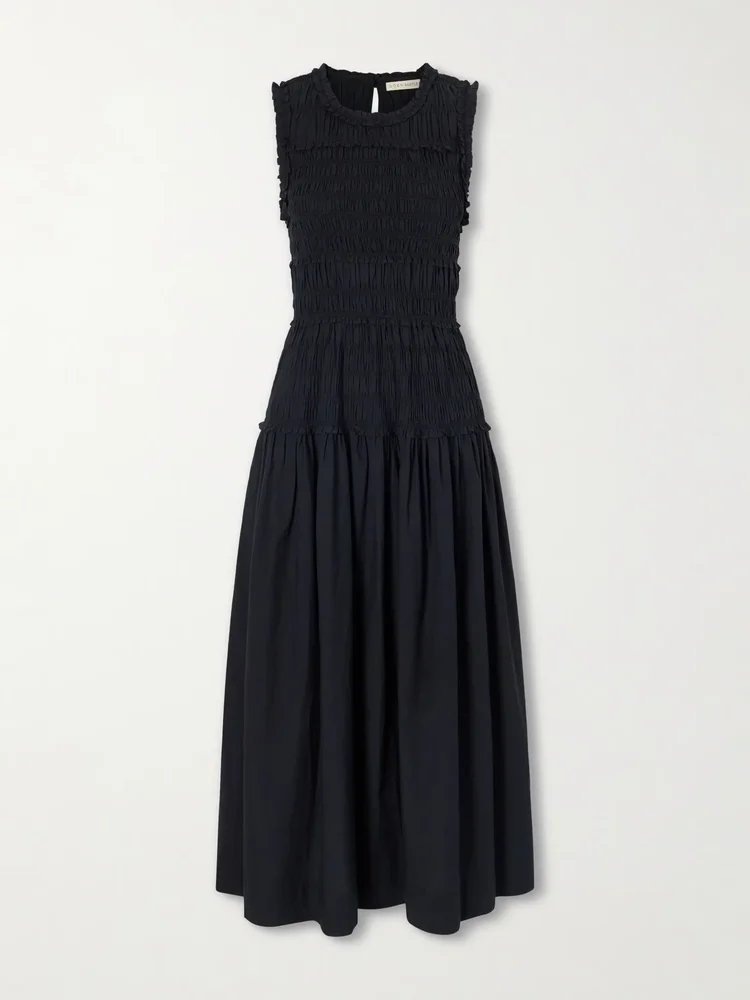 Mallory cotton-poplin midi dress