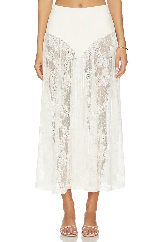 Hildie High Waisted Midi Skirt